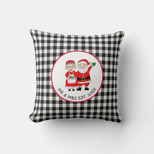 Monsieur et Madame Claus Coussin personnalisé (Recto)