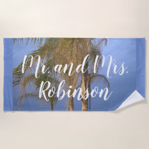 Monsieur et Madame Serviette de Plage Palmiers de