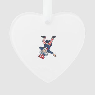 Monsieur patriotique Dabbing Design vectoriel vint