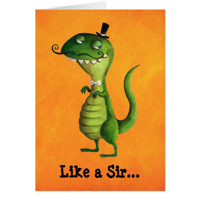 Monsieur T-rex avec des moustaches (Devant)