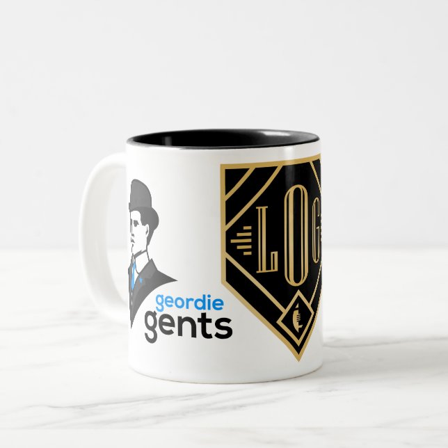Monsieurs de Geordie - tasse de café de logo de FF (Devant gauche)