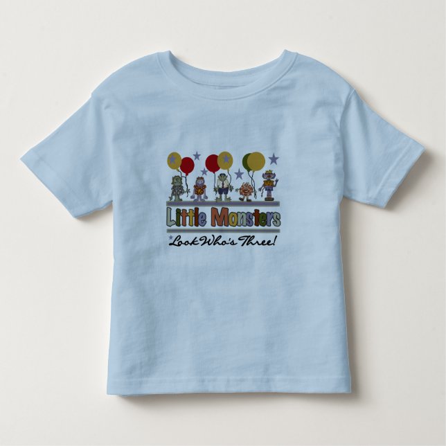 Monster 3ème anniversaire Tshirts et cadeaux (Devant)