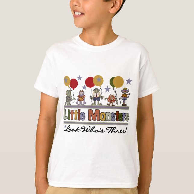 Monster 3ème anniversaire Tshirts et cadeaux (Devant)