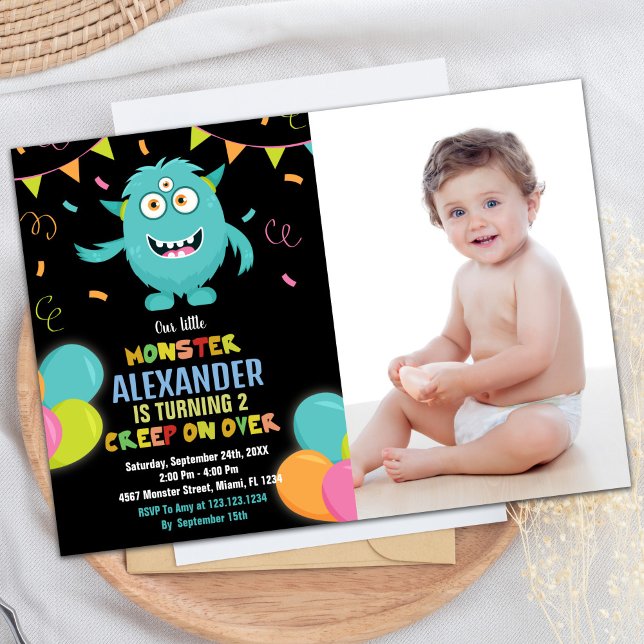 Monster Anniversaire Invitations Ballons photo (Monster Birthday Invitations Ballons photo)