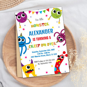 Monster Anniversaire Invitations Couleurs