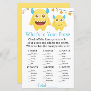 Monster Ce qui est dans votre baby shower de jeu d