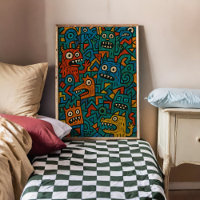 Monster Chaos Amusant Artsy Poster Imprimer