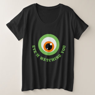 Monster Eye Pun Plus Taille T-Shirt