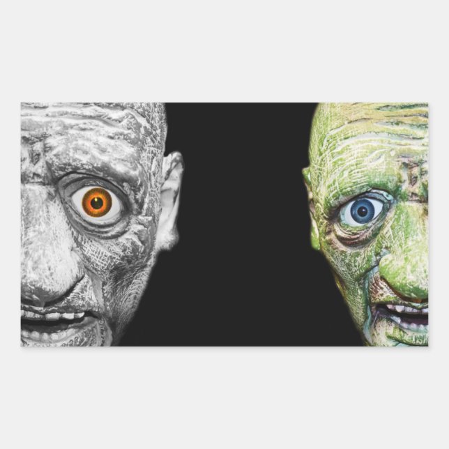 MONSTER HALLOWEEN STICKERS RECTANGLE (Devant)