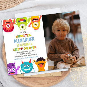 Monster Invitations d'anniversaire, Monsters une p
