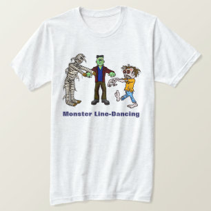 Monster Line Dancing Funny Halloween T-Shirt