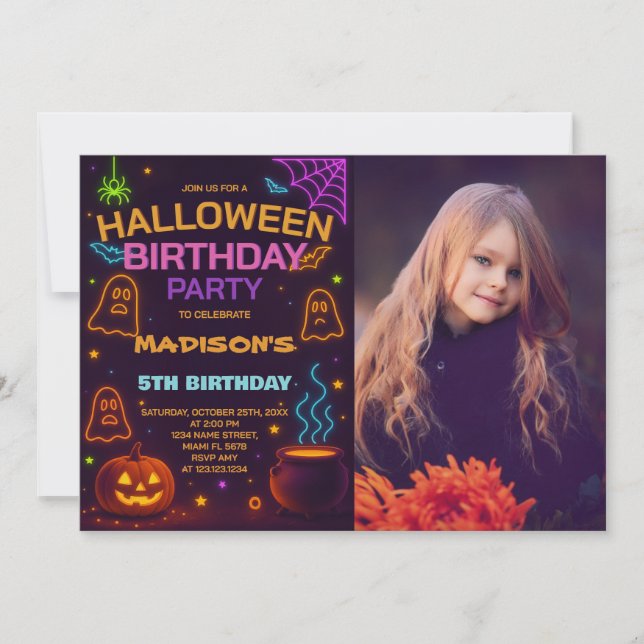 Monster Mash Halloween Anniversaire Invitation (Devant)