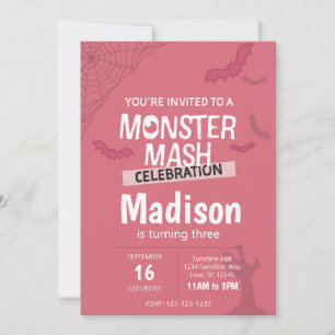 Monster Mash Halloween Invitation anniversaire (ro