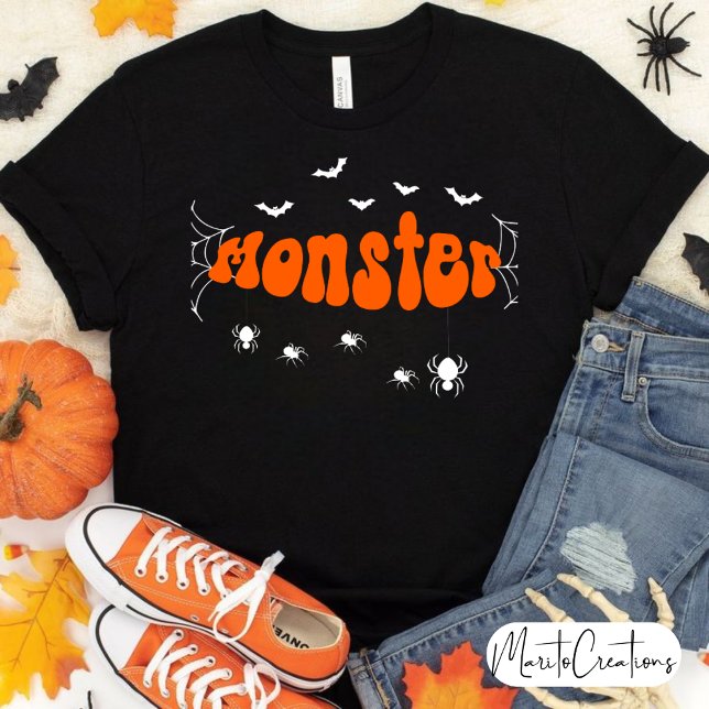 Monster Modern Girl's Scary T-shirt in black (Créateur téléchargé)