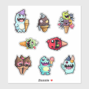 Monster Munchies Stickers Crème de glace pt 3