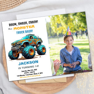 Monster Truck Invitations d'anniversaire Photo ver