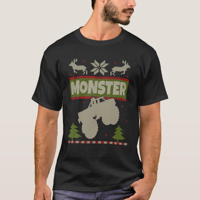 Monster Truck Vilain Sweat de Noël Chemise Grande  (Devant)