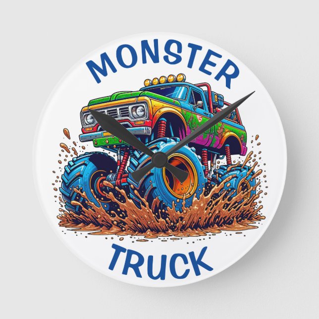 Monster Truck Wall Horloge (Recto)