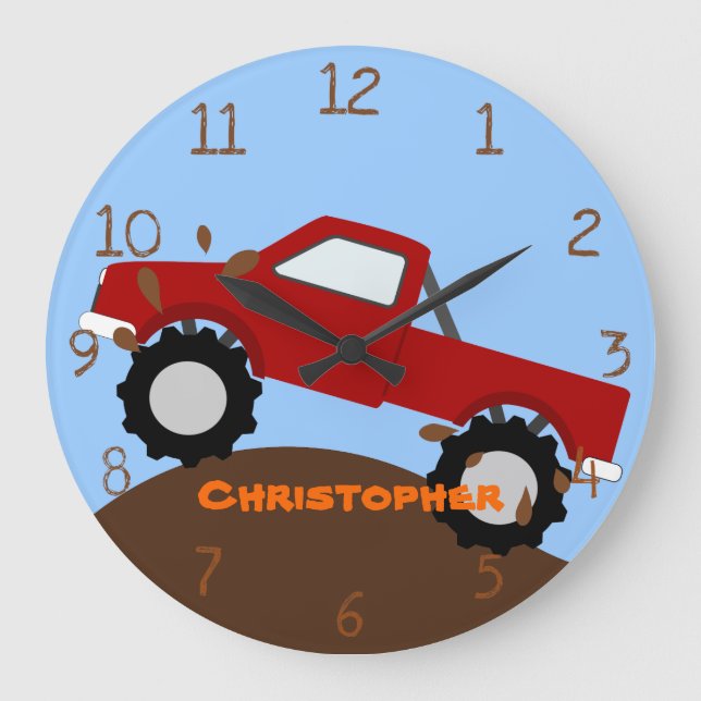 Monster Truck Wall Horloge (Recto)