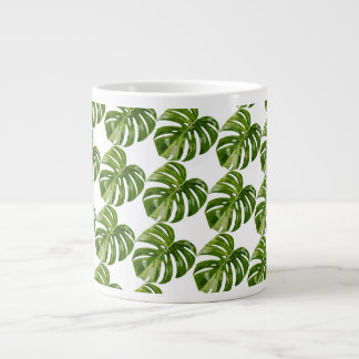 Monstera Albo Hero Leaf Mug — Rare Variegation