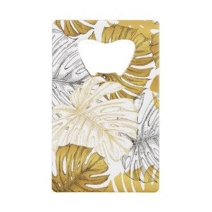 Monstera Feuilles : Blanc doré