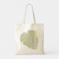 Monstera foliage in soft green Tote Bag
