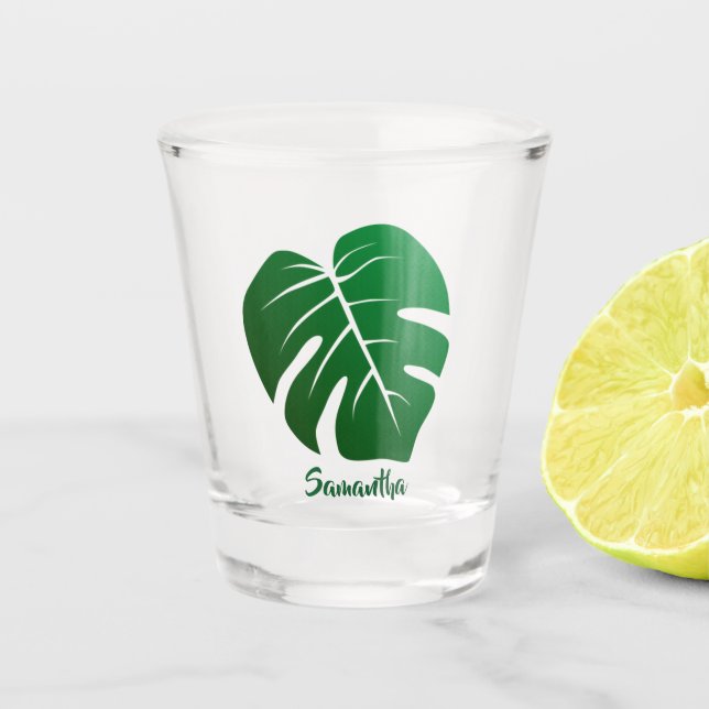 Monstera Leaf Design Verre de tir (Devant)