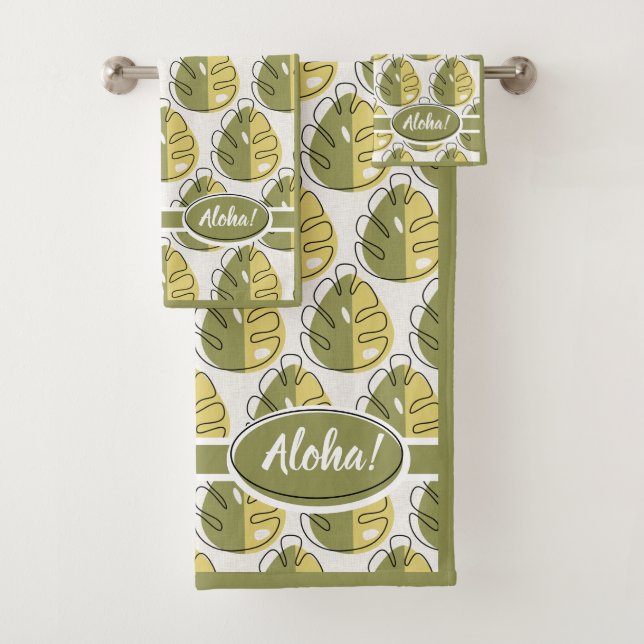 Monstera Leaves - Green (En situation)