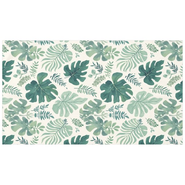 Monstera Mood - Motif de feuille tropicale nappe (Devant (Horizontal))