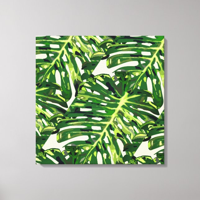 Monstère tropicale Feuille toile Imprimer la natur (Recto)