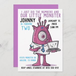 Monsters Invitations de fête d'anniversaire Monste