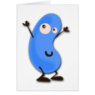 Monstre bleu mignon d'haricot