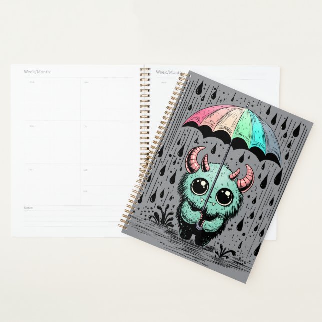 Monstre dans la pluie (Devant avec enveloppe)