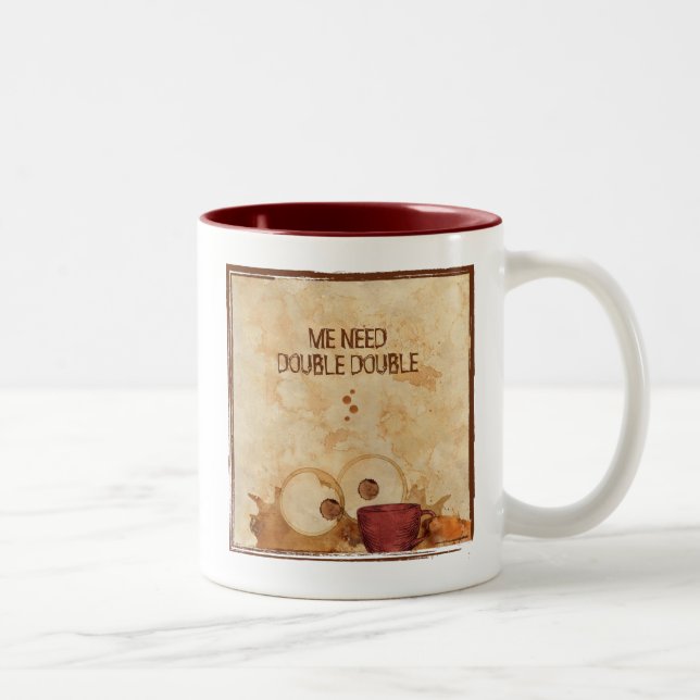 Monstre de café - double Mug de café (Droit)