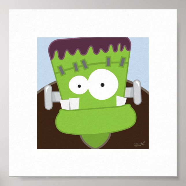 Monstre de Cute Frankenstein | 6 x 6 impression (Devant)