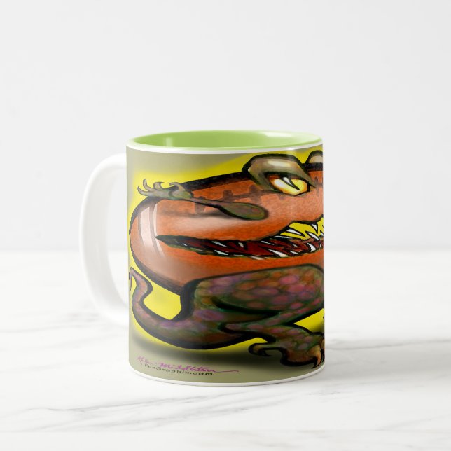 Monstre de football - Mug à café à deux tons (Devant gauche)
