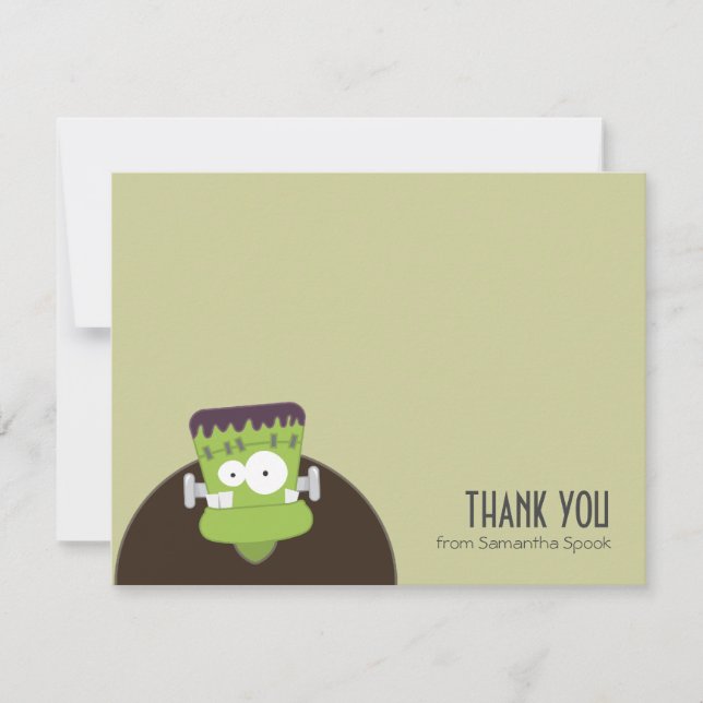 Monstre de Frankenstein | Cartes plates de remerci (Devant)