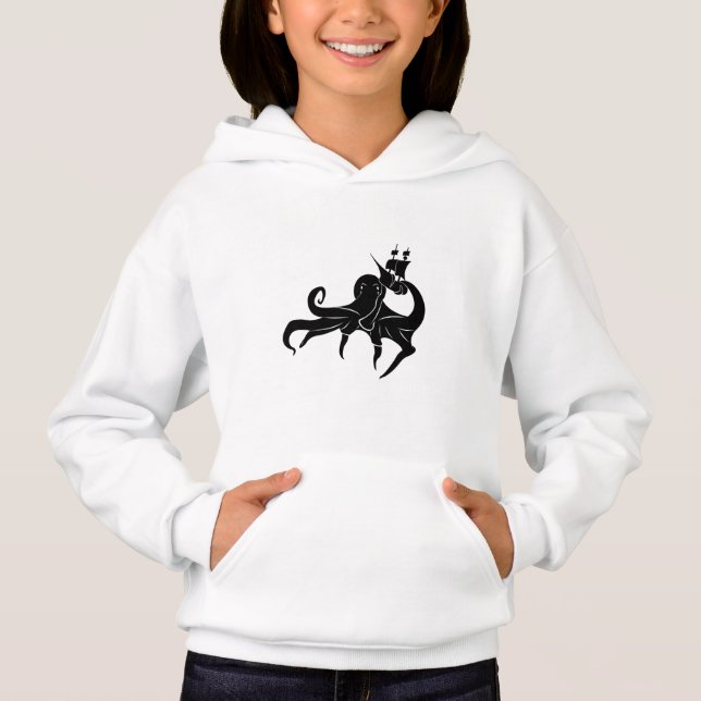 Monstre de la mer de Kraken et navire (Devant)