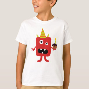 Monstre effrayant d'amusement utilisant le T-shirt