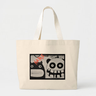 MONSTRE HEUREUX FOURRE-TOUT de sac de COTON avec