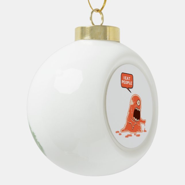 monstre manger des gens, Snowflake cadre ornement (Gauche)