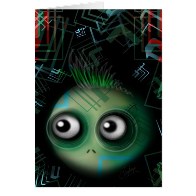 Monstre vert Kawaii (Devant)