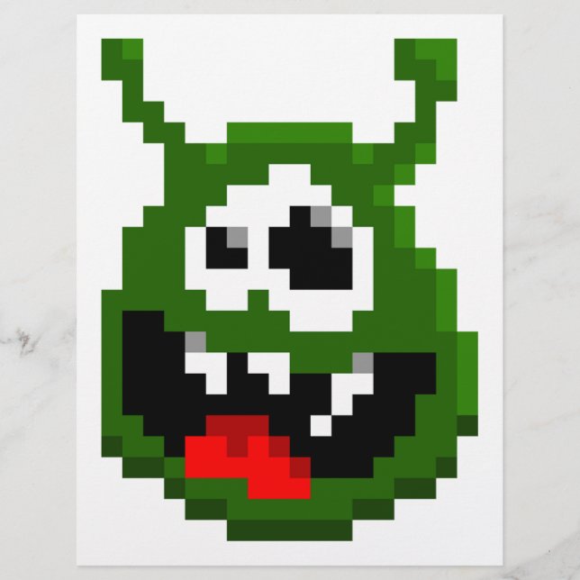 Monstre Vert - Pixel Art (Devant)