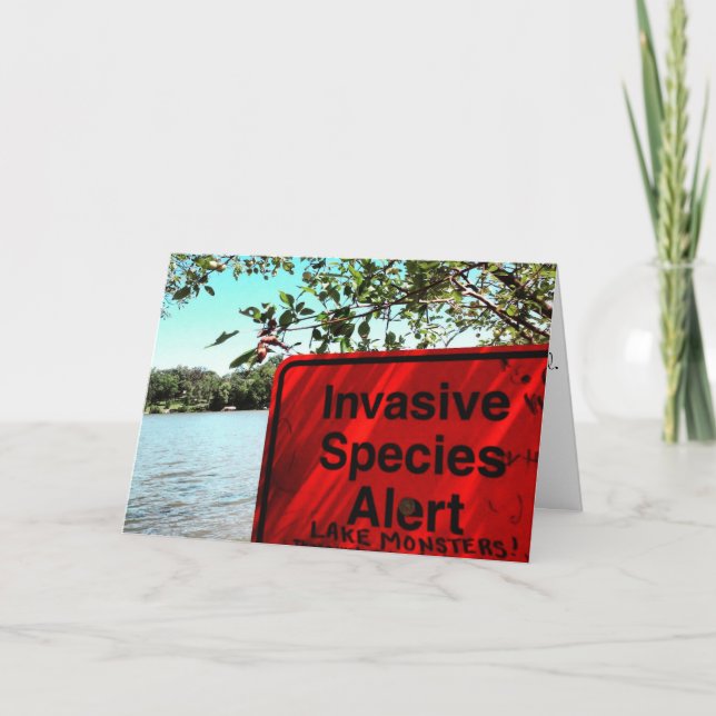"MONSTRES DES LACS !" Carte de Bon rétablissement (Devant)