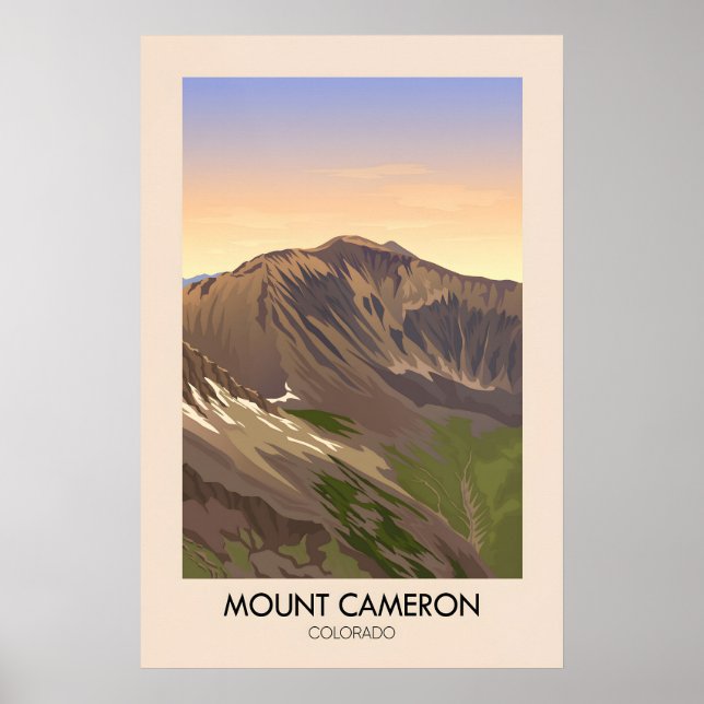 Mont Cameron Colorado USA Affiche de voyage (Devant)