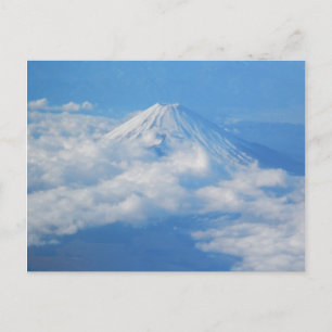 Mont Fuji de l'avion, carte postale de la photogra
