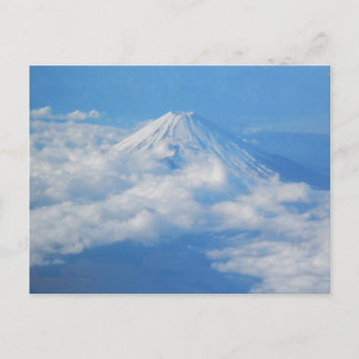 Mont Fuji de l'avion, carte postale de la photogra