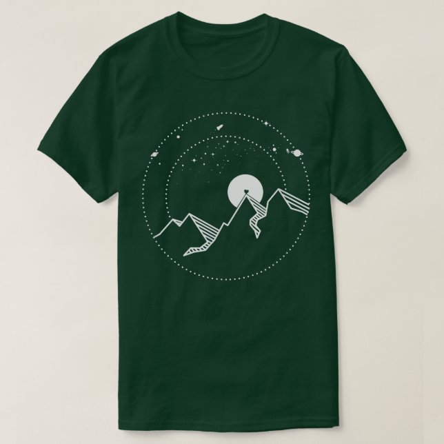 Mont, hiking, T-shirt spatial (Design devant)