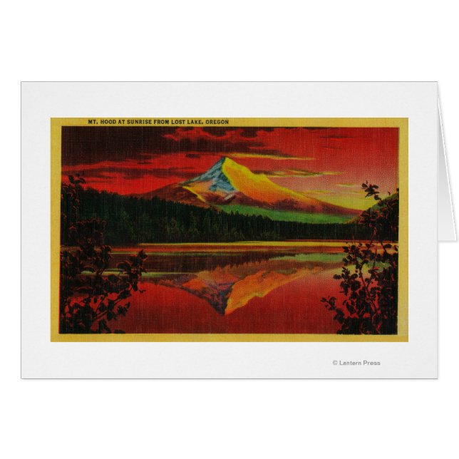 Mont Hood au lever du soleil du lac Lost, Oregon (Devant horizontal)