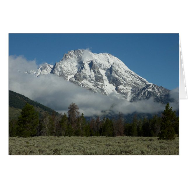 Mont Moran et nuages à Grand Teton (Devant Horizontal)